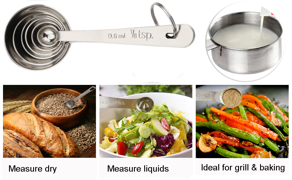 Accmor 11 Piece Stainless Steel Measuring Spoons Cups Set, Premium Stackable Tablespoons Measuring Set for Gift Dry Liquid Ingredients Cooking Baking