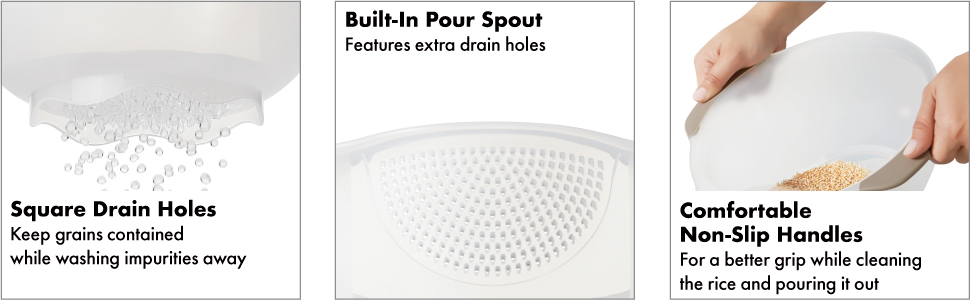 OXO Good Grips Rice & Small Grains Washing Colander