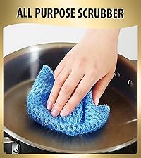 Dish Scrubbers for Cleaning Dishes - Replace Sponges for Dishes - Non Scratch Scrubbing Cloth for Washing Dishes - Best Alternative Dishwashing Scrub Pad - Household Kitchen Sponge Scrubbies Supplies