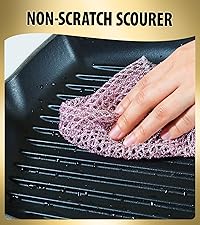 Dish Scrubbers for Cleaning Dishes - Replace Sponges for Dishes - Non Scratch Scrubbing Cloth for Washing Dishes - Best Alternative Dishwashing Scrub Pad - Household Kitchen Sponge Scrubbies Supplies