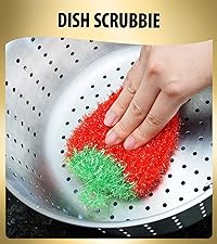 Dish Scrubbers for Cleaning Dishes - Replace Sponges for Dishes - Non Scratch Scrubbing Cloth for Washing Dishes - Best Alternative Dishwashing Scrub Pad - Household Kitchen Sponge Scrubbies Supplies