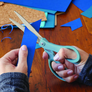 Fiskars 8” Comfort Grip Titanium Multipurpose Scissors with Ergonomic Handles for Everyday Cutting Tasks, Sharp Scissors for Home, Office, Crafts, Multicolor 3-Pack