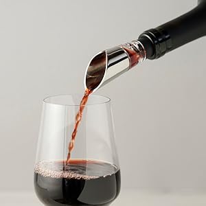 Viski Instant Wine Aerator Pour Spouts for Liquor Bottles, Drip-Free Pour, Wine Accessories for Wine Lovers, Stainless Steel