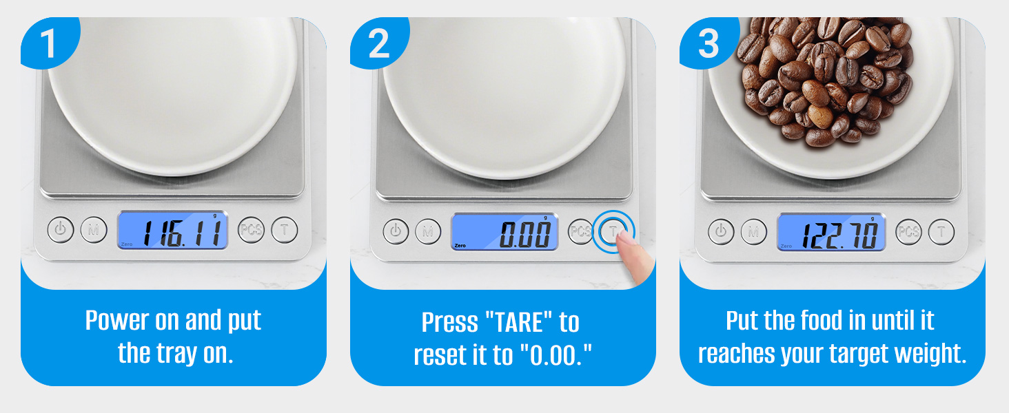 NEXT-SHINE Gram Scale 500g x 0.01g Precision, Digital Mini Pocket Size Portable Scale with Two Trays Nine Units, LCD Display Stainless Steel Platform for Weighing Jewelry Cooking Baking