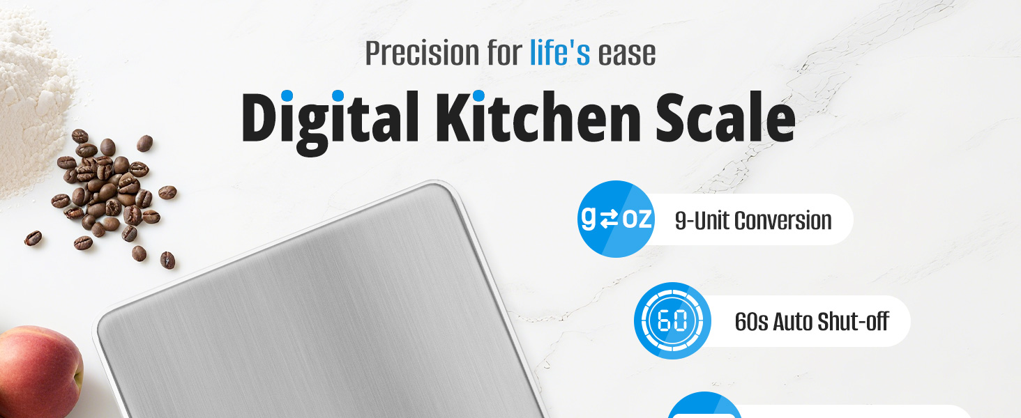 NEXT-SHINE Gram Scale 500g x 0.01g Precision, Digital Mini Pocket Size Portable Scale with Two Trays Nine Units, LCD Display Stainless Steel Platform for Weighing Jewelry Cooking Baking