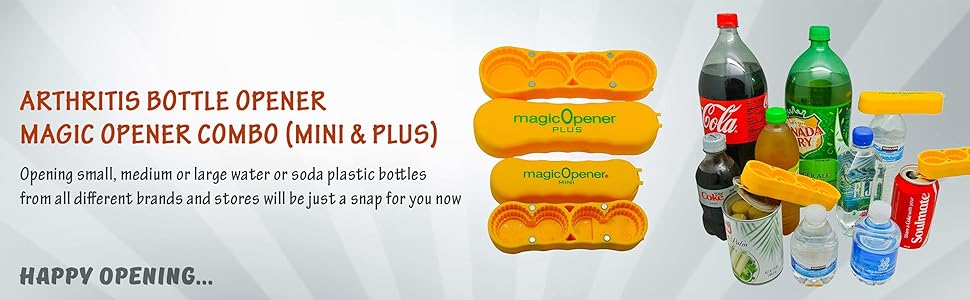 COMBO – 1 mO MINI for small plastic caps & 1 mO PLUS for larger plastic caps See Pictures for Better Understanding – Soda Opener - Water Opener | Twist-off | Good for 16 sizes | Help Aids