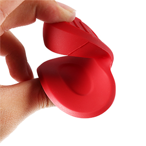Silicone Pot Holders, YYP Silicone Heat Resistant Pot Holders, Oven Mini Mitts, Cooking Pinch Grips for Kitchen(No More Burning Your Fingers!)- Set of 3, Red