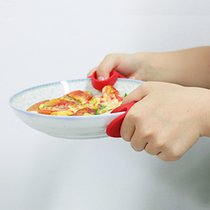 Silicone Pot Holders, YYP Silicone Heat Resistant Pot Holders, Oven Mini Mitts, Cooking Pinch Grips for Kitchen(No More Burning Your Fingers!)- Set of 3, Red