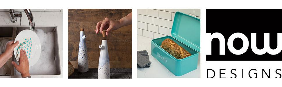 Now Designs Check Dishcloth Set, Cotton, Lemon