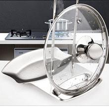 Yummy Sam Pot Lid Holder and Spoon Rest, Stainless Steel Utensils Lid Spoon Holder Ladle Rest Pot Lid Rack Shelf Stand Holder Multifunctional Storage Rack Stove Organizer (Silver)