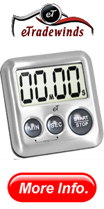 Elegant Digital Kitchen Timer, Stainless Steel Model eT-78, Displays 0-99 Min. or 0-99 Hr., Super Strong Magnet, Volume Switch for Mute/Soft/Loud Alarm, Auto Shut Off, Auto Memory by eTradewinds