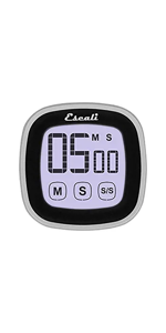 Escali Extra Large Display Digital Kitchen Timer with Clock Mode, Recall Timer Magnetic Back
