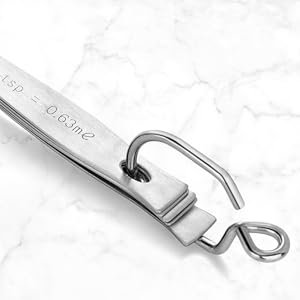 New Star Foodservice 43129 18/8 Stainless Steel Measuring Spoons (Set of 5), Silver