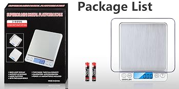 GDEALER Food Scale, 0.001oz/0.01g Precise Digital Kitchen Scale Gram Scales Weight Food Coffee Scale Digital Scales for Cooking Baking Stainless Steel Back-lit LCD Display Pocket Small Scale, Silver