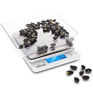 GDEALER Food Scale, 0.001oz/0.01g Precise Digital Kitchen Scale Gram Scales Weight Food Coffee Scale Digital Scales for Cooking Baking Stainless Steel Back-lit LCD Display Pocket Small Scale, Silver