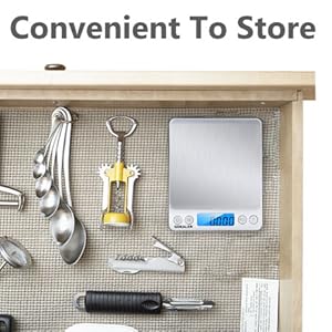 GDEALER Food Scale, 0.001oz/0.01g Precise Digital Kitchen Scale Gram Scales Weight Food Coffee Scale Digital Scales for Cooking Baking Stainless Steel Back-lit LCD Display Pocket Small Scale, Silver