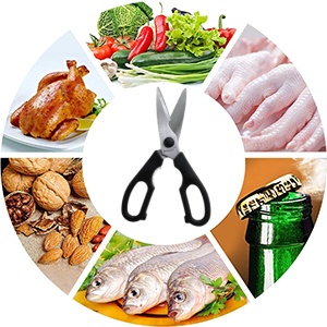 Prettyia Kitchen Shears, Take-Apart Heavy Duty Stainless Steel Multi Purpose Kitchen Scissors
