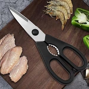 Prettyia Kitchen Shears, Take-Apart Heavy Duty Stainless Steel Multi Purpose Kitchen Scissors