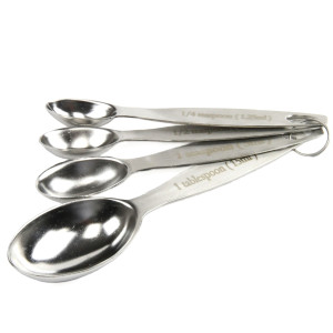 Chef Craft Oval Set Measuring Spoon, Multisize, Stainless Steel