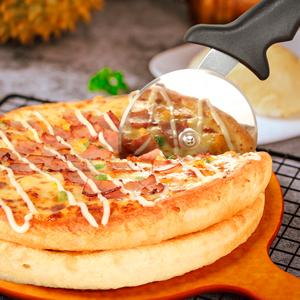 Pizza Cutter Wheel, Stainless Steel Slicer, 9.33-Inch Super heavy 173g, Sharp funny Classic Cutters, Kitchen Gadget with finger guard protects, For Pizza Lovers for easy dishwasher cleaning