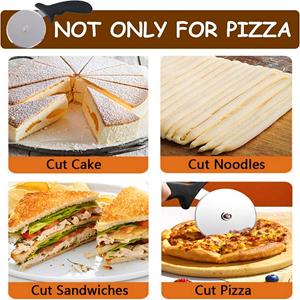 Pizza Cutter Wheel, Stainless Steel Slicer, 9.33-Inch Super heavy 173g, Sharp funny Classic Cutters, Kitchen Gadget with finger guard protects, For Pizza Lovers for easy dishwasher cleaning