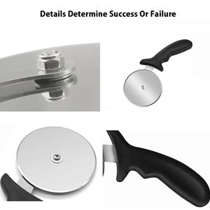 Pizza Cutter Wheel, Stainless Steel Slicer, 9.33-Inch Super heavy 173g, Sharp funny Classic Cutters, Kitchen Gadget with finger guard protects, For Pizza Lovers for easy dishwasher cleaning