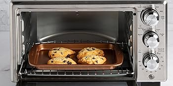Ecolution Non-Stick Toaster Oven Bakeware Set 4-Piece, Carbon Steel, Easy to Clean and Perfect for Single Servings, Gray