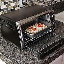 Ecolution Non-Stick Toaster Oven Bakeware Set 4-Piece, Carbon Steel, Easy to Clean and Perfect for Single Servings, Gray