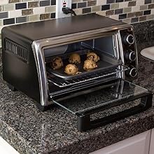 Ecolution Non-Stick Toaster Oven Bakeware Set 4-Piece, Carbon Steel, Easy to Clean and Perfect for Single Servings, Gray