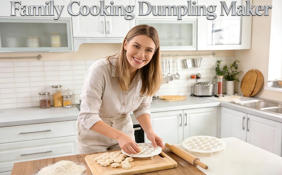Dumpling & Ravioli Maker Mold - Create 19 Perfect Bite-Size Dumplings at Once, Dishwasher Safe ABS