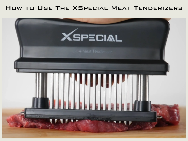 Meat Tenderizer Tool 48 Blades Stainless Steel - Kitchen Cooking Gadgets Tools with Ultra Sharp Needle That Makes Steak & Chicken Tender - No More Hammer, Meat Pounder Or Mallet