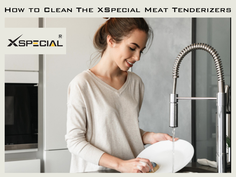 Meat Tenderizer Tool 48 Blades Stainless Steel - Kitchen Cooking Gadgets Tools with Ultra Sharp Needle That Makes Steak & Chicken Tender - No More Hammer, Meat Pounder Or Mallet