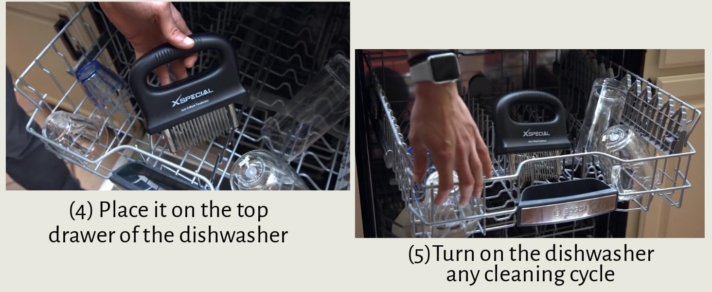 Meat Tenderizer Tool 48 Blades Stainless Steel - Kitchen Cooking Gadgets Tools with Ultra Sharp Needle That Makes Steak & Chicken Tender - No More Hammer, Meat Pounder Or Mallet