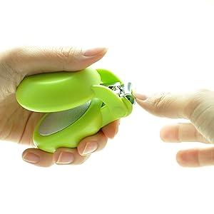 HARAC Special Needs Nail Clippers for Arthritic Hands, Senior and Kids, Adapted Nail Clipper for Fingernail and Thick Toenail, Made in Japan (Blue)