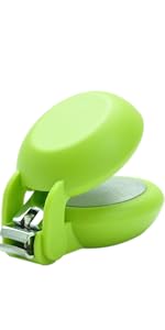 HARAC Special Needs Nail Clippers for Arthritic Hands, Senior and Kids, Adapted Nail Clipper for Fingernail and Thick Toenail, Made in Japan (Blue)