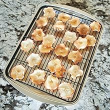 Nordic Ware Oven Crisp Baking Tray 2pc Set Includes Pan and Rack; Natural Aluminum For Air Frying, Crisping, Broiling, Baking; Cooking Surface 17 x 12 Inches
