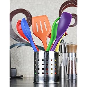 Chef Craft Premium Silicone Kitchen Tool and Utensil Set, 9 Piece, Purple