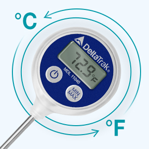 DeltaTrak 11040 Professional Digital Meat Themometer Waterproof for Kitchen, Food Cooking, Grill, BBQ, Smoker, Candy, Coffee, Blue