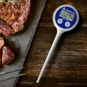 DeltaTrak 11040 Professional Digital Meat Themometer Waterproof for Kitchen, Food Cooking, Grill, BBQ, Smoker, Candy, Coffee, Blue