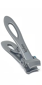KOHM Curved Nail Clippers with Nail File (in Build) - Heavy Duty Stainless Steel Toe Nail Nippers Tool for Men, Women, Seniors & Adults