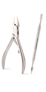 Trim Neat Feet Foot Care Implements Deluxe Toenail Clipper with File, Straight Edge, Stainless Steel, Cuts Toughest Toenails, Helps with Ingrown Nails, Ultra Sharp, Nail Care Tool, 1 Count