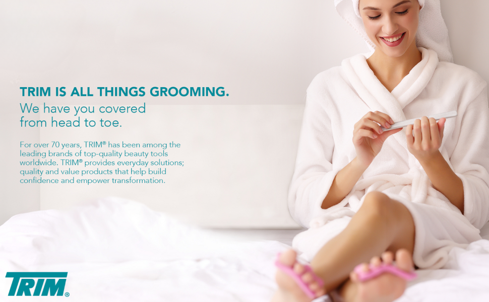 Trim Neat Feet Foot Care Implements Deluxe Toenail Clipper with File, Straight Edge, Stainless Steel, Cuts Toughest Toenails, Helps with Ingrown Nails, Ultra Sharp, Nail Care Tool, 1 Count