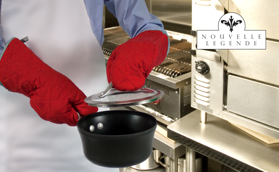 Nouvelle Legende Flame Retardant Quilted Oven Mitts, 17