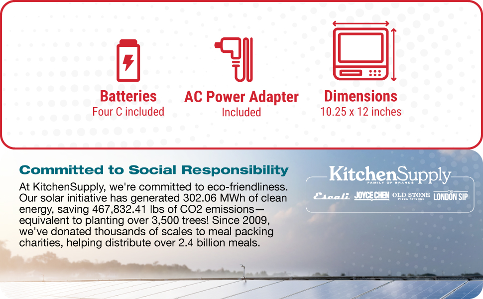Escali M-Series NSF Certified Digital Kitchen & Industrial Scale, 66 lb Capacity, Dual Display, Spill-Proof, Stainless Steel