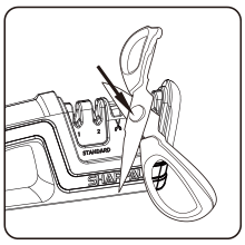 SHARPAL 104N 5-in-1 Professional Knife & Scissors Sharpener, Sharpening Tool for Straight & Serrated Blades, Repairs & Hones Euro/American & Asian Knives, Fast Scissor Sharpening