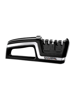 SHARPAL 104N 5-in-1 Professional Knife & Scissors Sharpener, Sharpening Tool for Straight & Serrated Blades, Repairs & Hones Euro/American & Asian Knives, Fast Scissor Sharpening