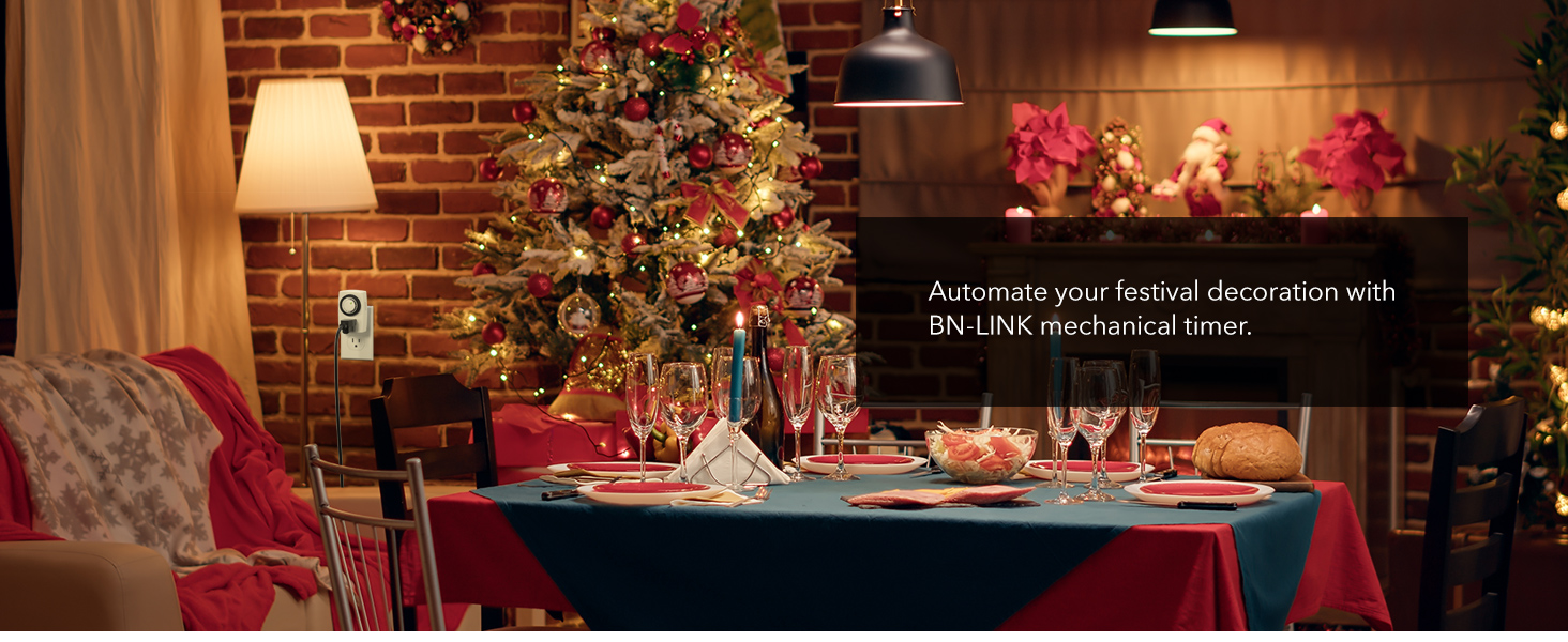 BN-LINK BND-60/U47 Indoor Mini 24-Hour Mechanical Outlet Timer, 3-Prong, 2-Pack