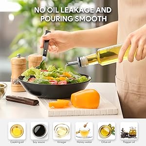 7-Piece Stainless Steel Flip Top Oil Pour Spouts with Funnel - Leakproof Speed Pourer Nozzles for 3/4