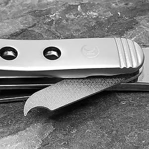 Kohm Curved Blade Edge Nail Clipper with Nail File (Swing Out), SS Wide Jaw Toenail Clippers for Thick Nails, Large Nail Clippers for Men, Seniors, Women
