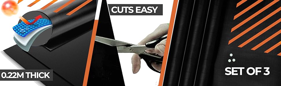 3 Pack Non-Stick Heavy Duty Oven Liners Set for Bottom of Electric Oven by Grill Magic - Thick, Heat Resistant Fiberglass Mat - Easy to Clean, Reduce Spills, Stuck Foods & Clean Up - BPA Free